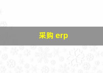 采购 erp